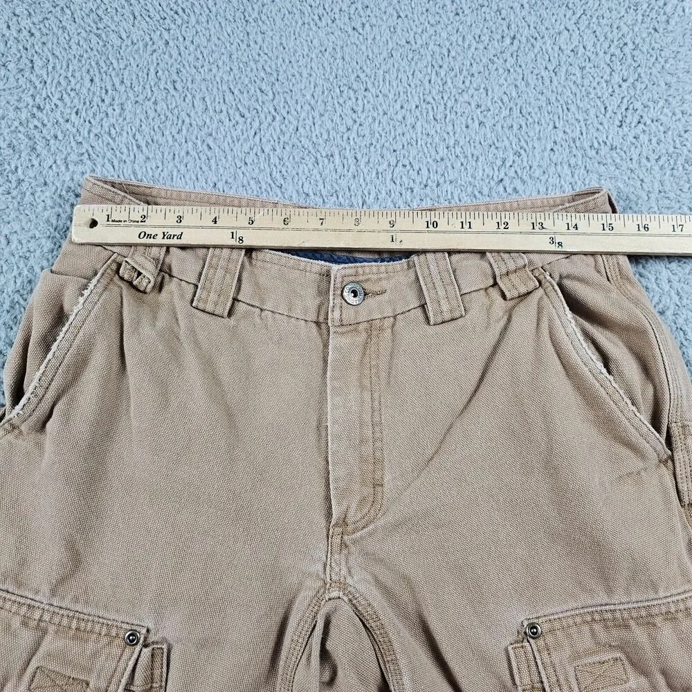 Duluth Trading Cargo Pants Mens 30x31 Khaki Duck Canvas Work Utility Military